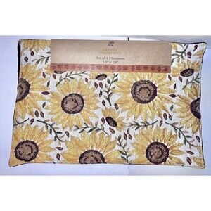 sunflower tapestry placemats 13"x19" NEW